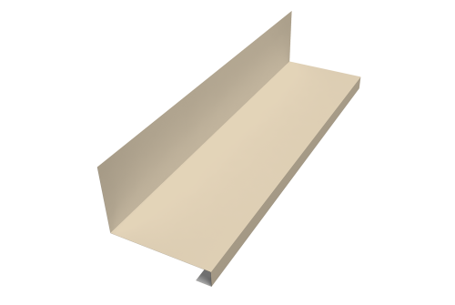 Планка примыкание нижнее к трубе для Кликфальц Pro 0,45 Drap TX RAL 1015 светлая слоновая кость (2м)