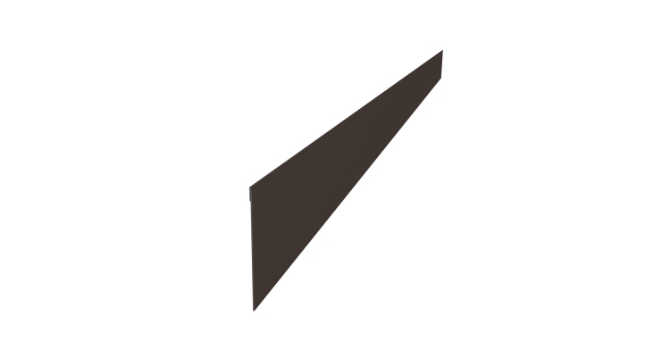 Ламель забора жалюзи Palermo стартовая/финишная для калиток и ворот 0,5 Satin RR 32 темно-коричневый