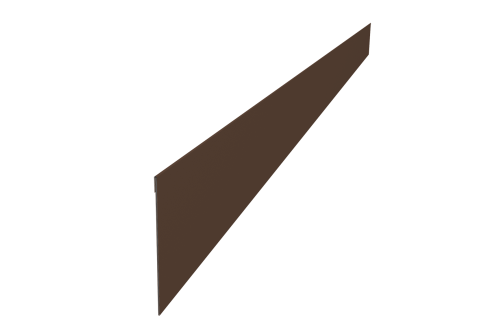 Ламель забора жалюзи Palermo стартовая/финишная для калиток и ворот 0,5 Atlas X RAL 8017 шоколад