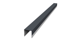 Планка вертикальная обратная для забора жалюзи Palermo 0,5 Velur X RAL 7024 мокрый асфальт (2м)