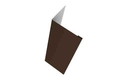 Нащельник для калиток и ворот 25х35 жалюзи Milan, Tokyo, Palermo 0,5 Drap RAL 8017 шоколад (L2,0)