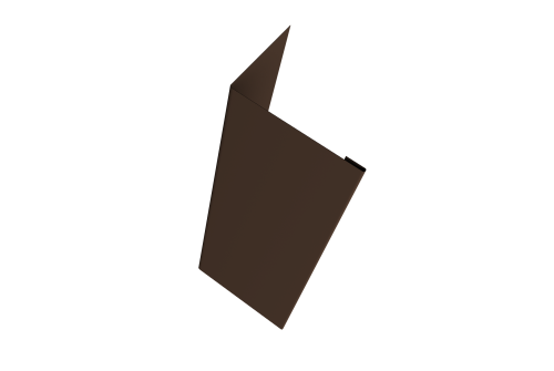 Нащельник для калиток и ворот 25х35 жалюзи Milan, Tokyo, Palermo 0,45 Drap-double TX RAL 8017 шоколад (L2,0)