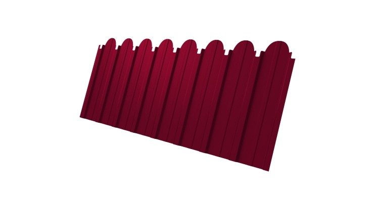 Профнастил С10A фигурный 0,45 PE RAL 3003 рубиново-красный