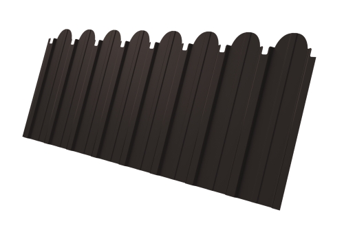 Профнастил С10A фигурный 0,5 Satin RR 32 темно-коричневый